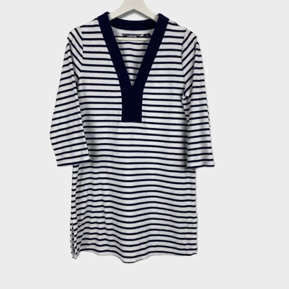 Lands' End Striped Terry Coverup size XS